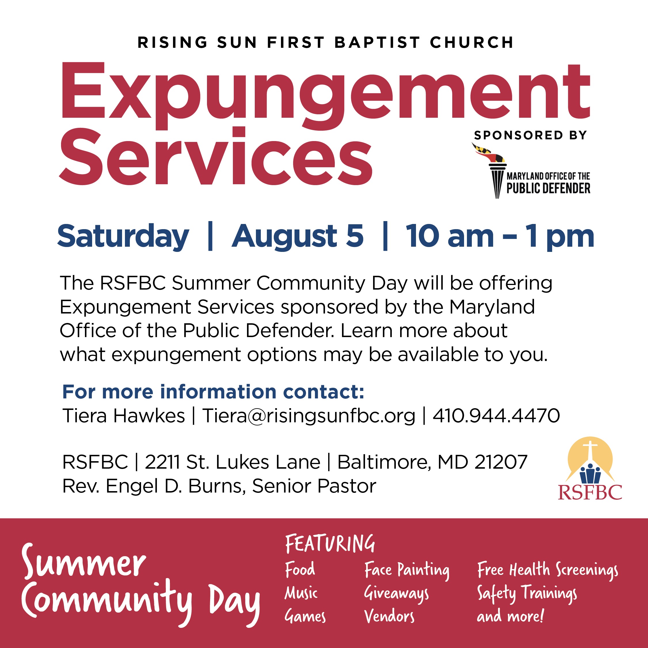 RSFBC Community Day Expungement Services